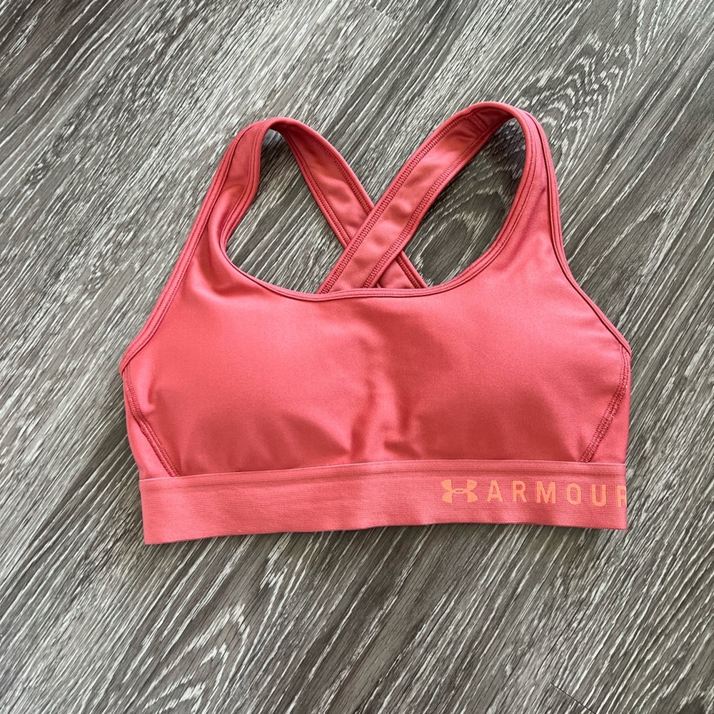 Under Amour pink coral sports bra